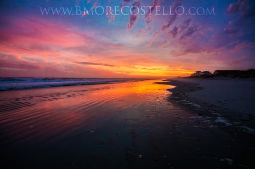 Topsail Beach sunset on Christmas Eve 2015.